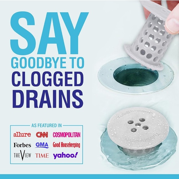 TubShroom Tub Hair Catcher Drain Protector, Fits 1.5 inch-1.75 inch, Gray - Picture 8 of 11